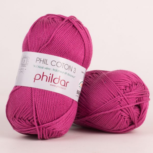 PHIL COTON 3 MAGENTA COTON 3 (Phildar)
