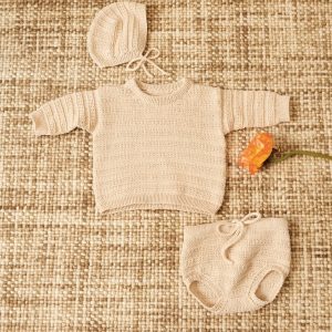 FILLIP SWEATER, DIAPER PANTS & BONNET BABY 2407/01